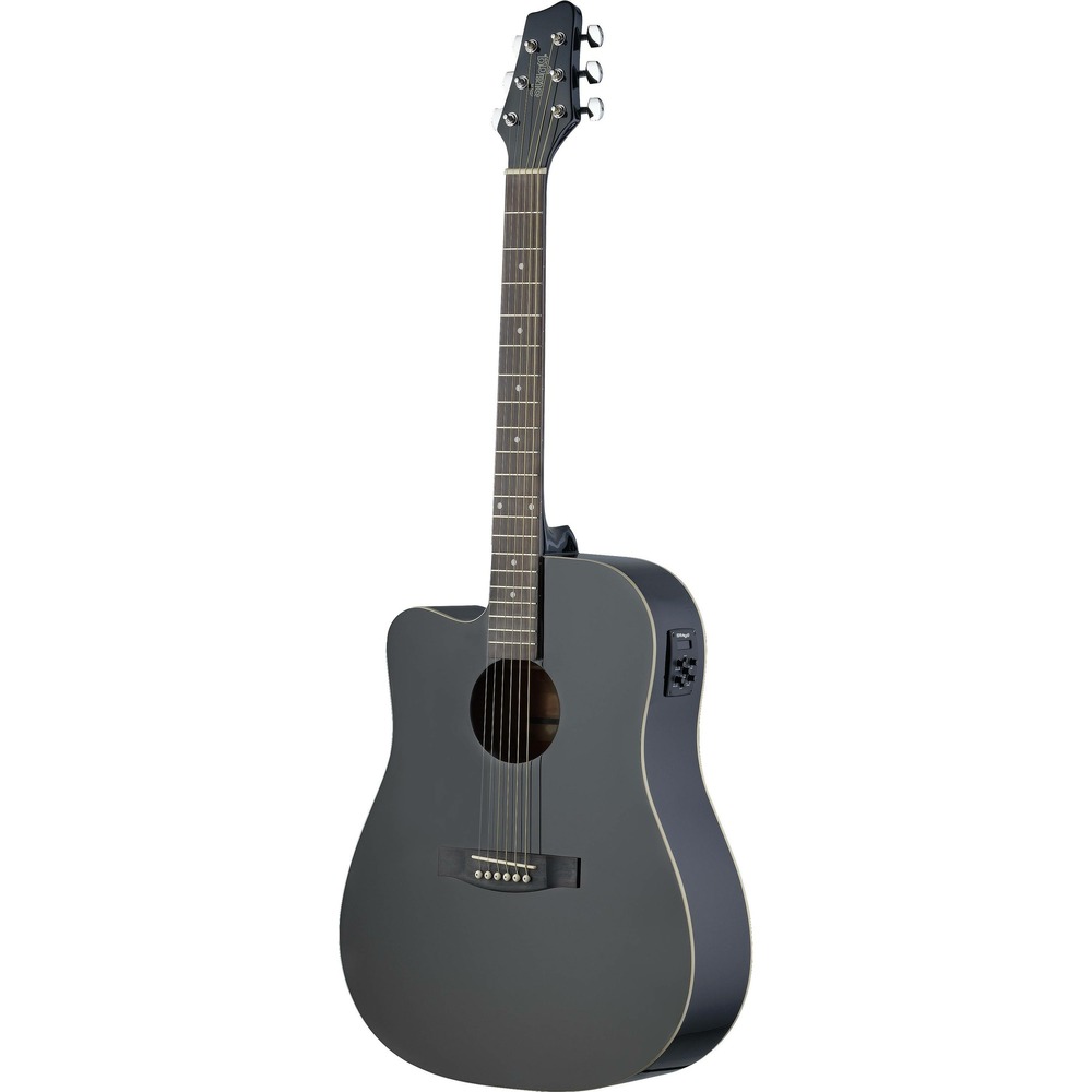 Гитара леворукая Stagg SA30DCE-BK LH