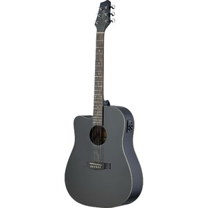 Гитара леворукая Stagg SA30DCE-BK LH