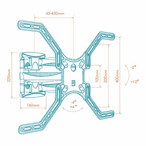 Кронштейн наклонно-поворотный Kron M5L Black