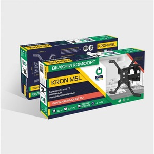 Кронштейн наклонно-поворотный Kron M5L Black