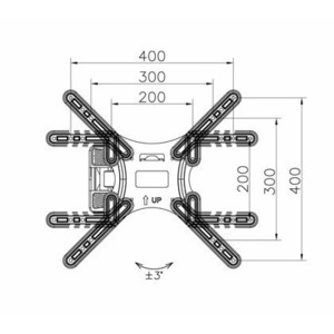 Кронштейн наклонно-поворотный NB SP200 Black