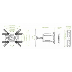 Кронштейн наклонно-поворотный NB DF400 Black