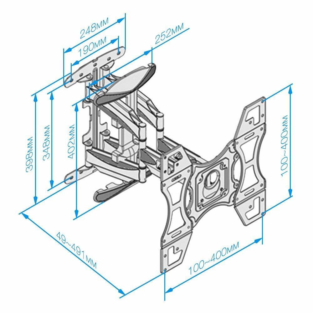 Кронштейн наклонно-поворотный NB DF600 Black