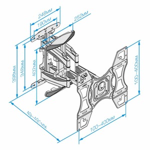 Кронштейн наклонно-поворотный NB DF600 Black