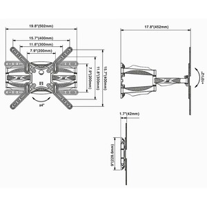 Кронштейн наклонно-поворотный NB P5 Black