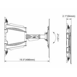 Кронштейн наклонно-поворотный NB P6 Black