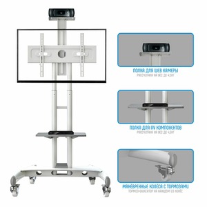 Тумба с ТВ стендом NB AVA1500-60-1P White