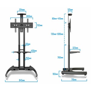 Тумба с ТВ стендом NB AVA1500-60-1P Black