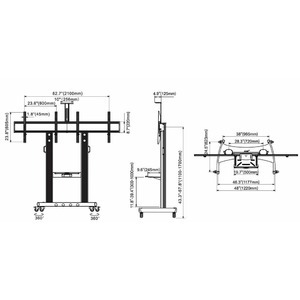 Мобильный стенд для ТВ NB AVT1800-60-2A Black