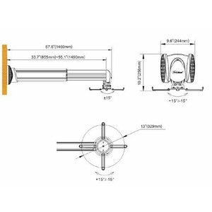 Кронштейн для проектора NB M6-1400 Silver