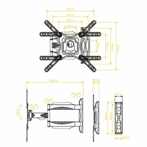 Кронштейн наклонно-поворотный Kron M4 White