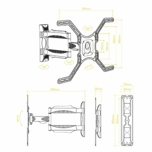 Кронштейн наклонно-поворотный Kron M4L Black