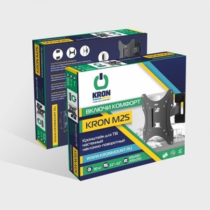 Кронштейн наклонно-поворотный Kron M2S Black