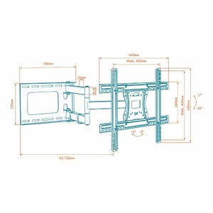 Кронштейн наклонно-поворотный Kron M7L Black