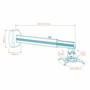 Кронштейн для проектора Kron K3D White