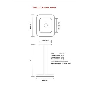 Стойка для акустики Apollo Cyclone 5 Speaker Stands - Silk Black/Oak