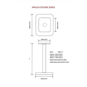 Стойка для акустики Apollo Cyclone 5 Speaker Stands - White/Oak