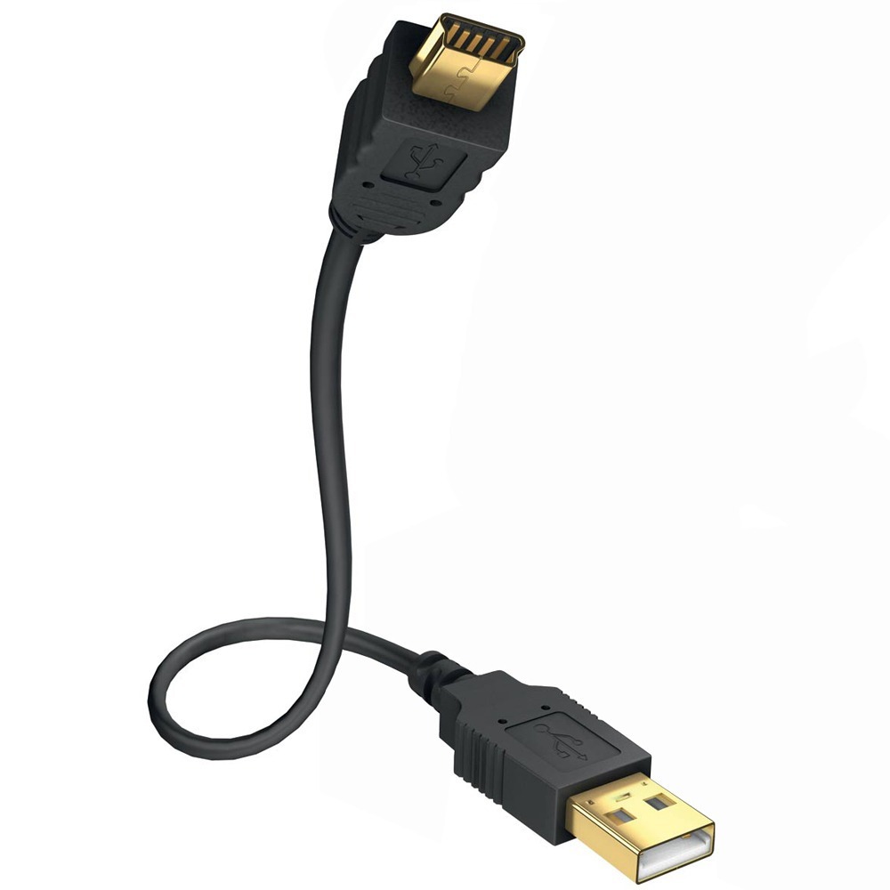 Кабель USB 2.0 Тип A - B 5pin mini Inakustik 01070021 Premium mini USB 1.0m