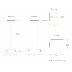 Стойка для акустики KEF Speaker Stand Black