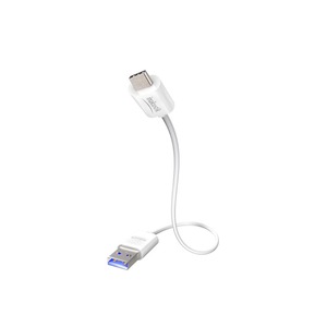 Кабель USB 3.1 Тип C - USB 2.0 Тип A Inakustik 010423075 White Line SuperSpeed 0.75m