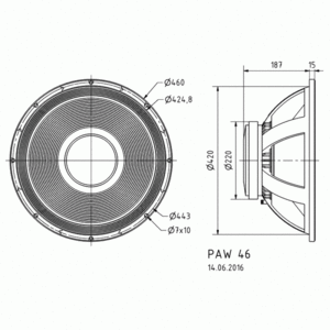 Динамик профессиональный НЧ Visaton PAW 46/8