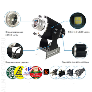 Прожектор PAR LED Estrada Pro LED GOBO PROJECTOR 30R IP silver