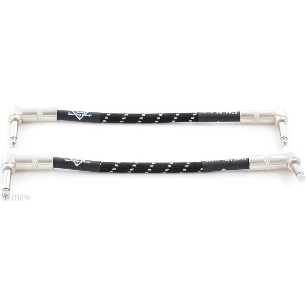 Кабель аудио 1xJack - 1xJack Fender CUSTOM SHOP 6`` PATCH CABLE 2 PACK BLACK TWEED
