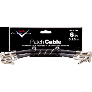 Кабель аудио 1xJack - 1xJack Fender CUSTOM SHOP 6`` PATCH CABLE 2 PACK BLACK TWEED