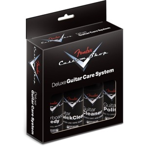 Средство по уходу за гитарой FENDER Custom Shop Deluxe Guitar Care System 4 Pack Black