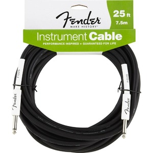 Кабель аудио 1xJack - 1xJack Fender 25 INSTRUMENT CABLE BLACK