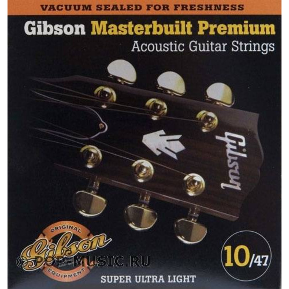 Струны для акустической гитары Gibson SAG-MB10 MASTERBUILT PHOSPHOR BR .010-.047
