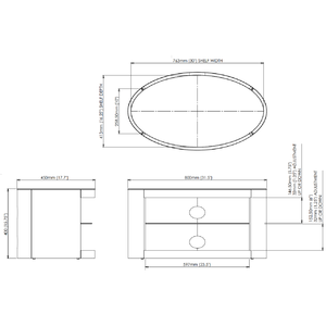 Тумба для ТВ AVF Buckingham FS800BUCB