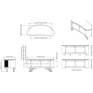 Тумба для ТВ AVF Bay FS1150BAYW
