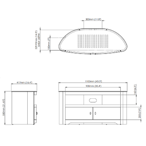 Тумба для ТВ AVF Blenheim FS1100BLEW