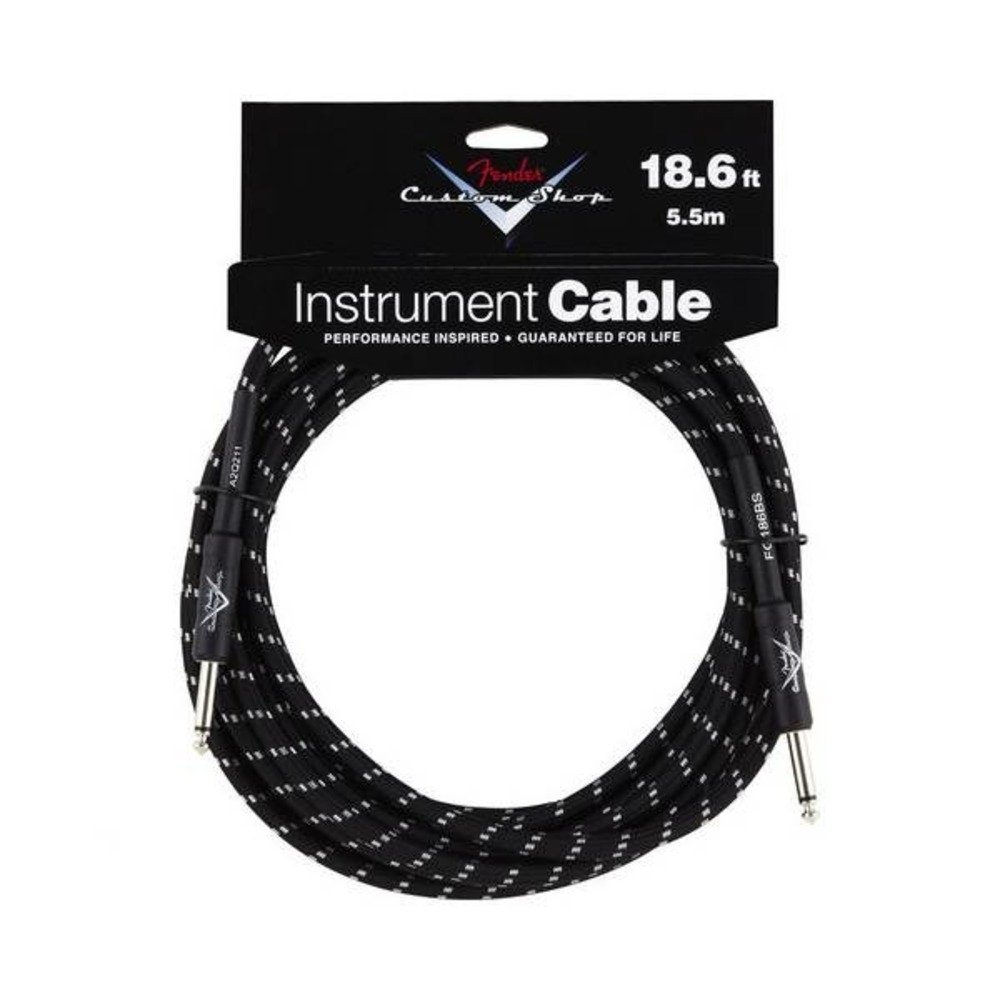 Кабель аудио 1xJack - 1xJack Fender CUSTOM SHOP 18.6 INSTRUMENT CABLE BLACK TWEED