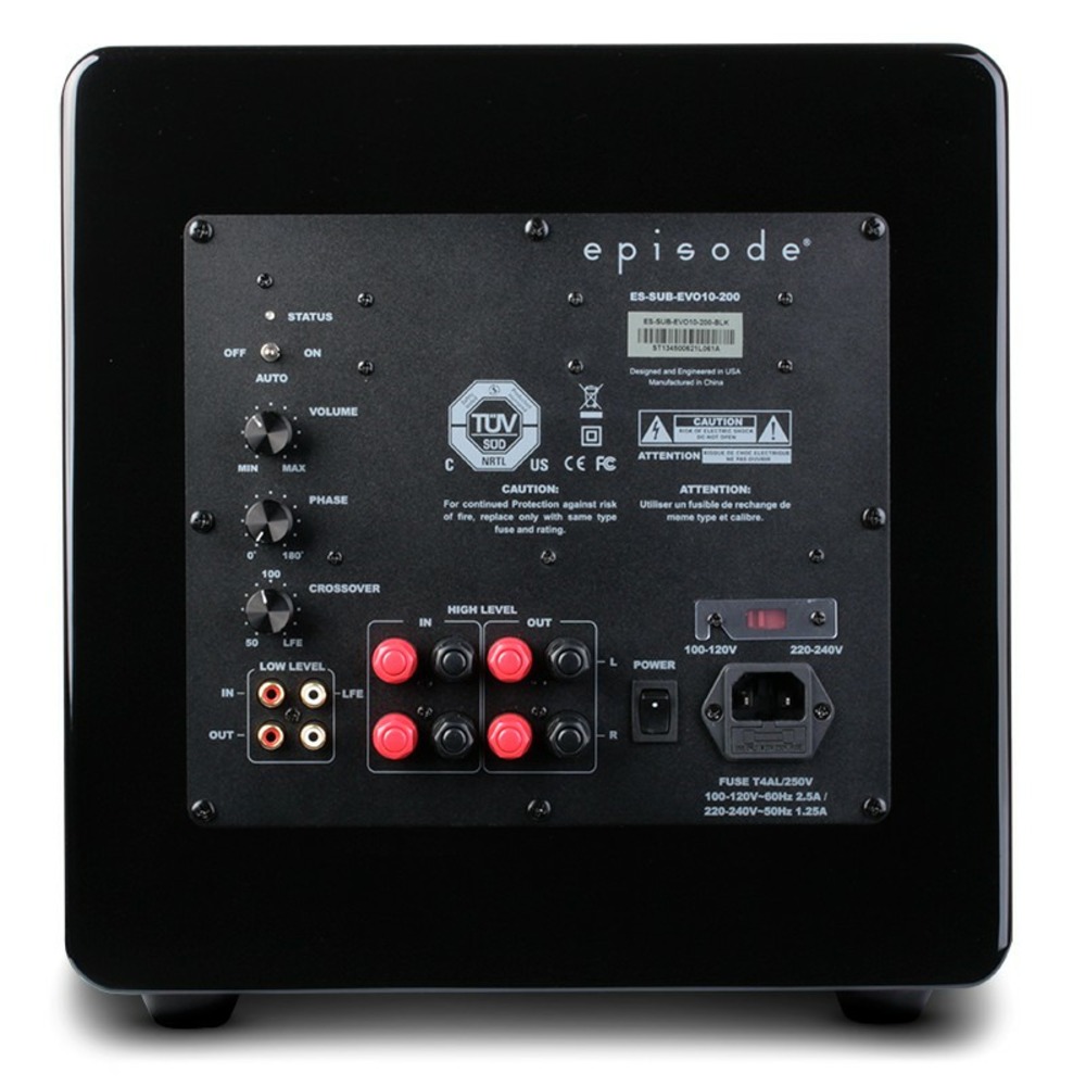 Сабвуфер закрытого типа Episode ES-SUB-EVO10-200 Gloss Black