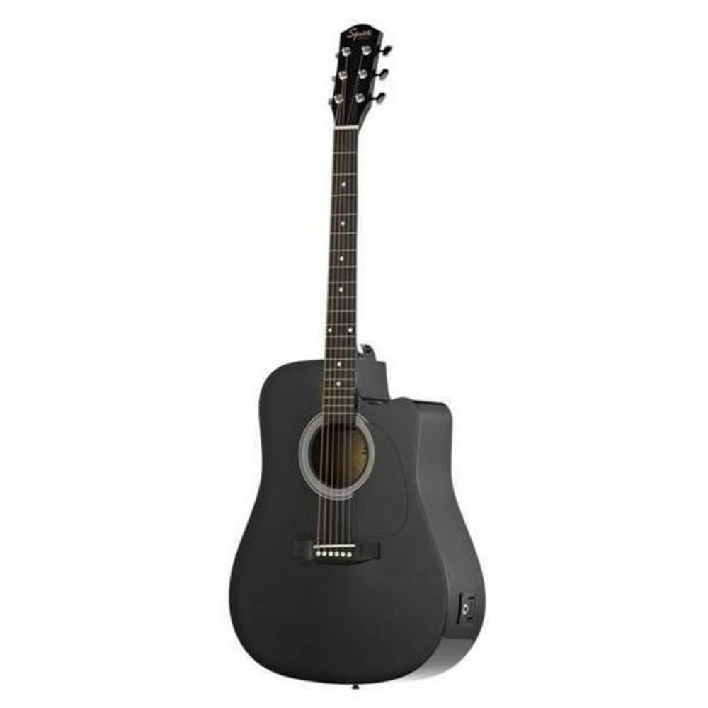 Электроакустическая гитара Fender SQUIER SA-105CE DREADNOUGHT BLACK W/FISHMAN PREAMP