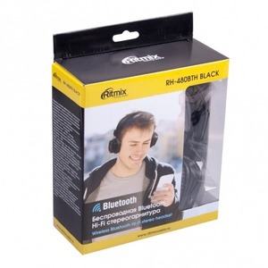Наушники накладные беспроводные Ritmix RH-480BTH Black