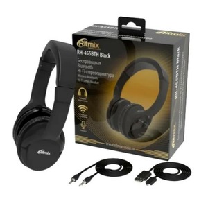Наушники накладные беспроводные Ritmix RH-455BTH Black