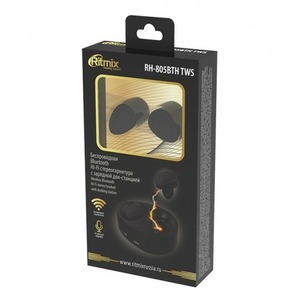Наушники внутриканальные беспроводные Ritmix RH-805BTH TWS Black