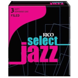 Трости для саксофона сопрано Rico RSF10SSX3S Select Jazz