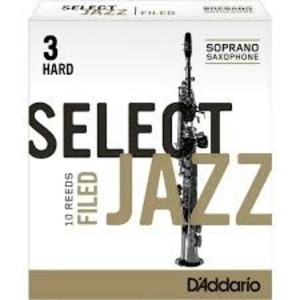 Трости для саксофона сопрано DAddario RSF10SSX3H Select Jazz