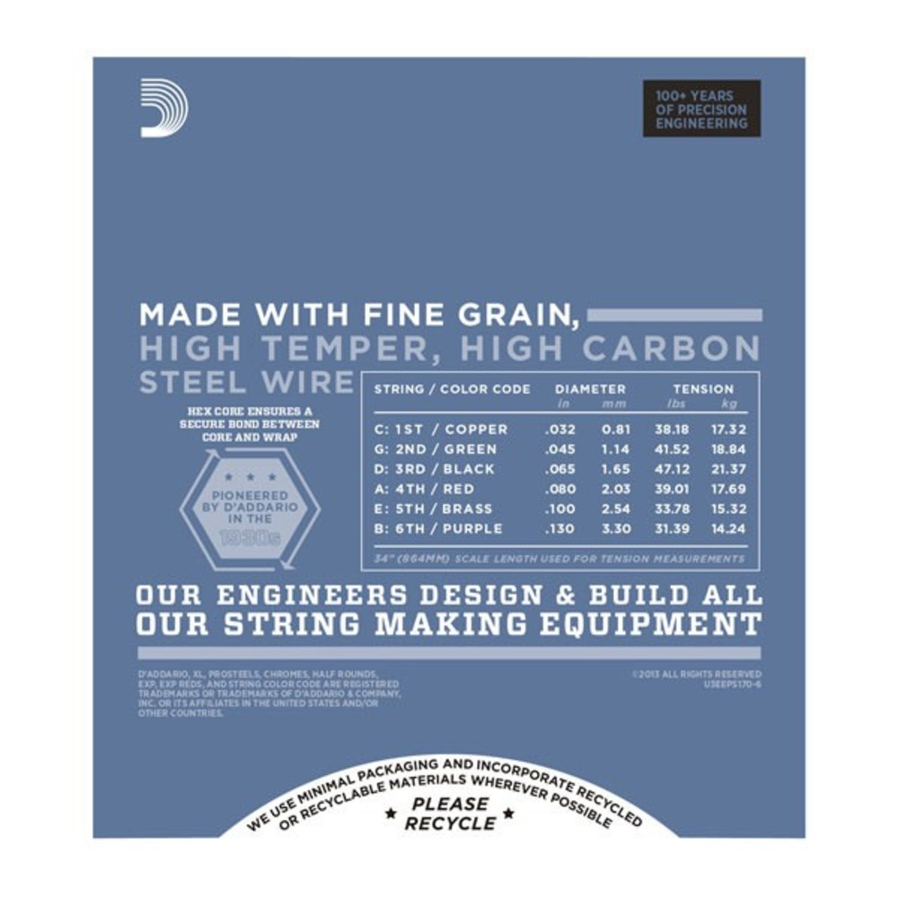 Струны для бас-гитары DAddario EPS170-6