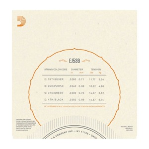 Струны для укулеле DAddario EJ53B