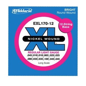 Струны для бас-гитары DAddario EXL170-12