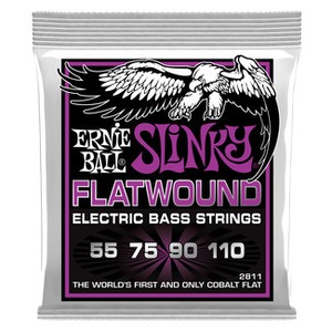 Струны для бас-гитары Ernie Ball 2811 Power Slinky Flatwound Bass 55-75-90-110
