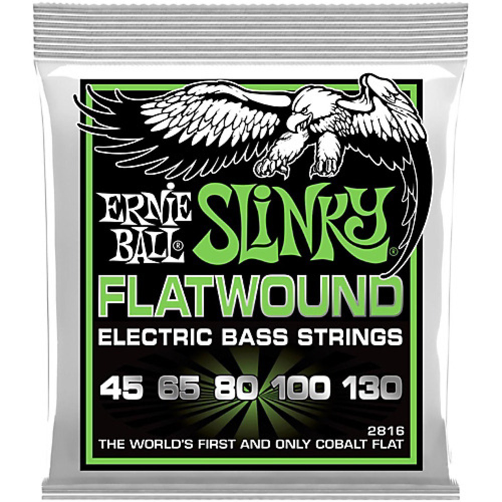 Струны для бас-гитары Ernie Ball 2816 Regular Slinky Flatwound Cobalt