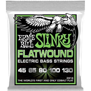Струны для бас-гитары Ernie Ball 2816 Regular Slinky Flatwound Cobalt
