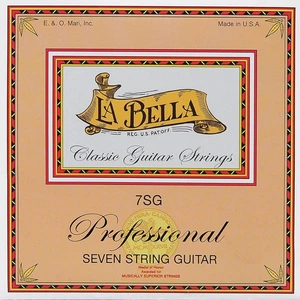 Струны выского натяжения для классической 7-струнной гитары LA BELLA 7SG