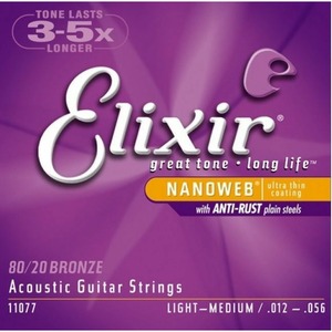 Струны для акустической гитары Elixir 11077 NANOWEB